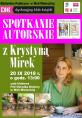 Spotkanie autorskie z Krystyną Mirek – zaproszenie 